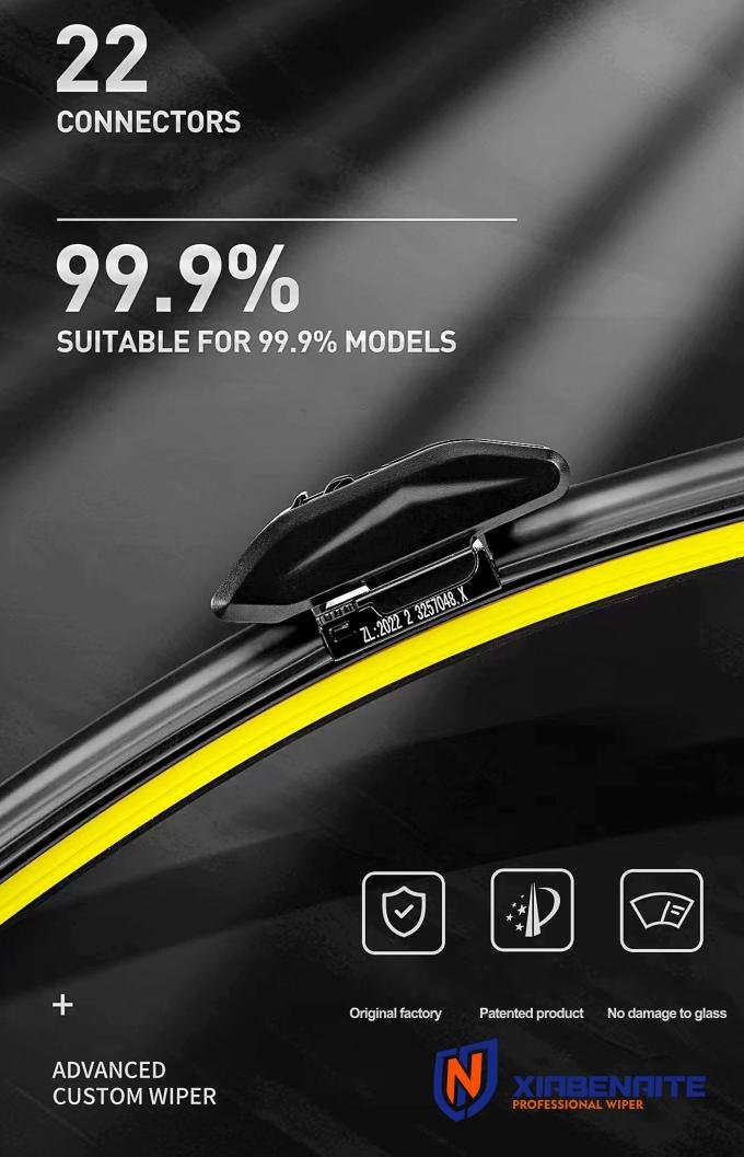 Noise Reduction Auto Composite Wiper for 18 Inches Windshield Quiet and Long-lasting 1
