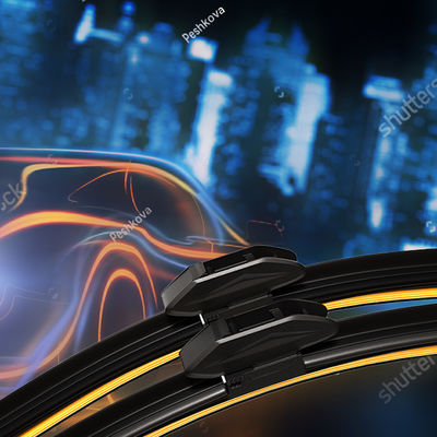 Car Cleaning Routine Boneless Car Wiper 14 Inches Silicone Material Easy Installation